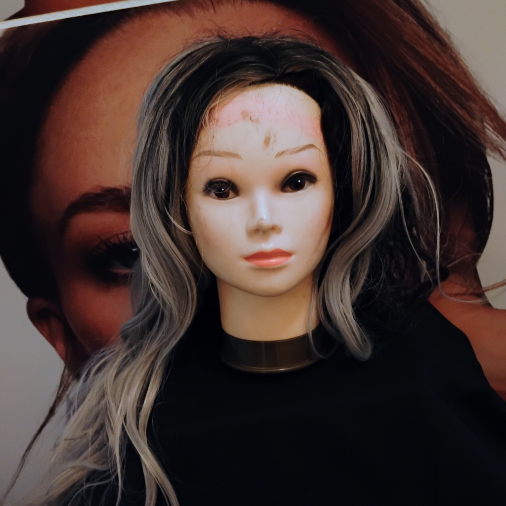 Stylish Black and Gray Wig